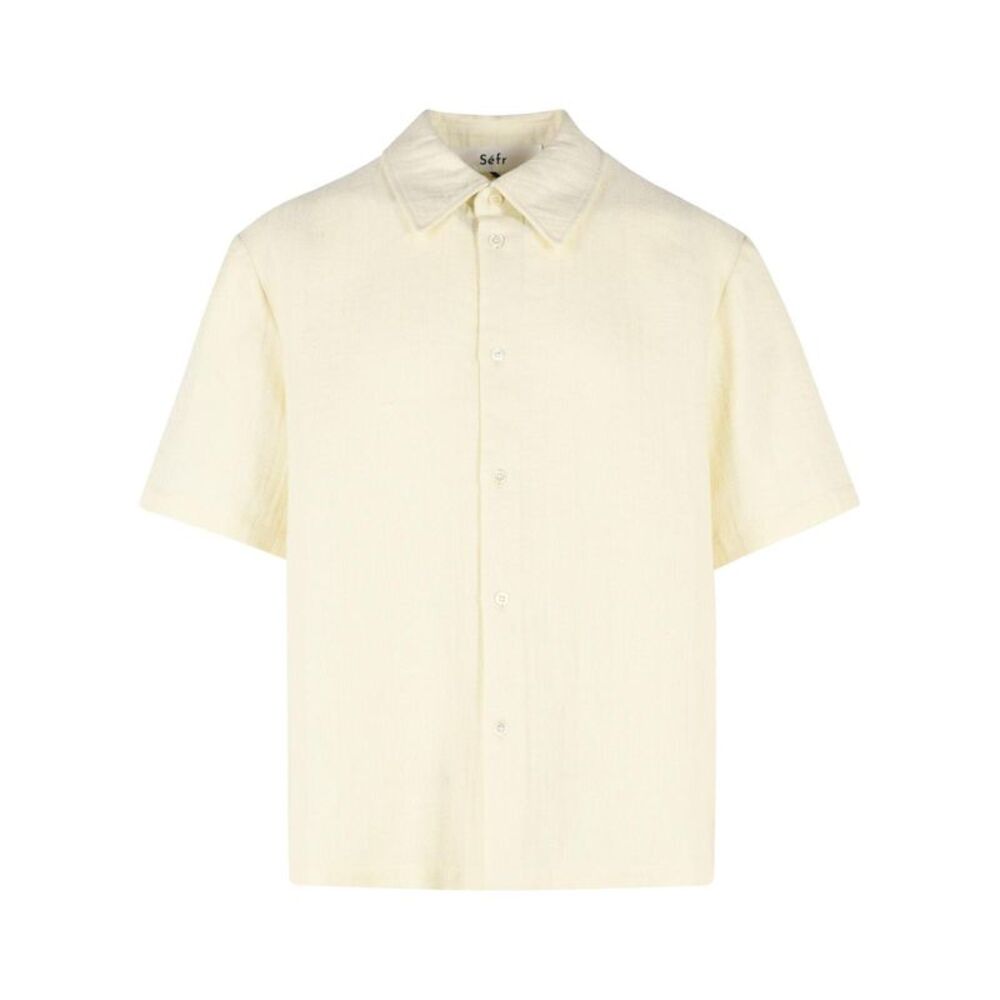 Sefr 'Dayot' Ecru Cotton And Linen Shirt Men